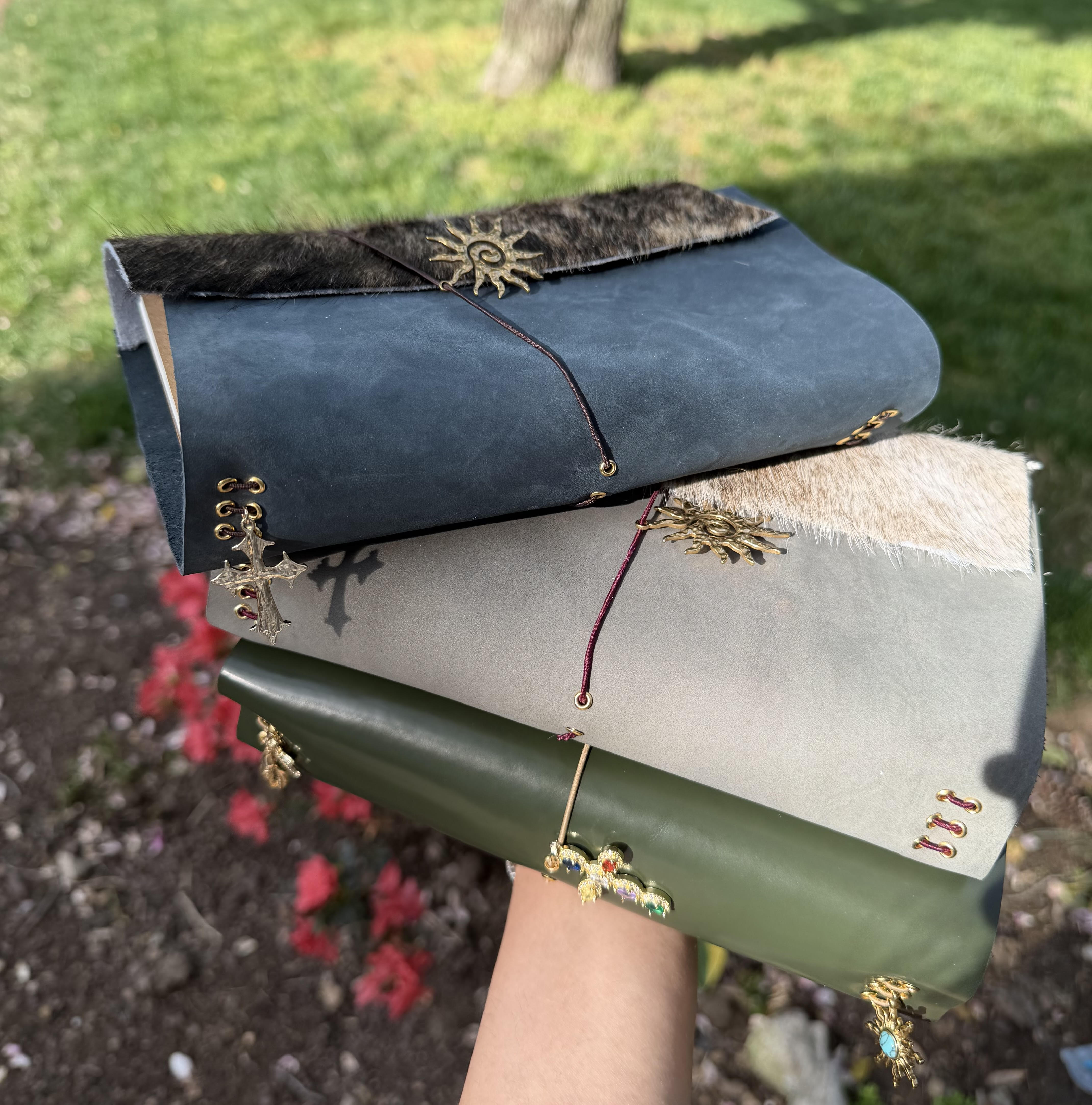 Handmade leather journals