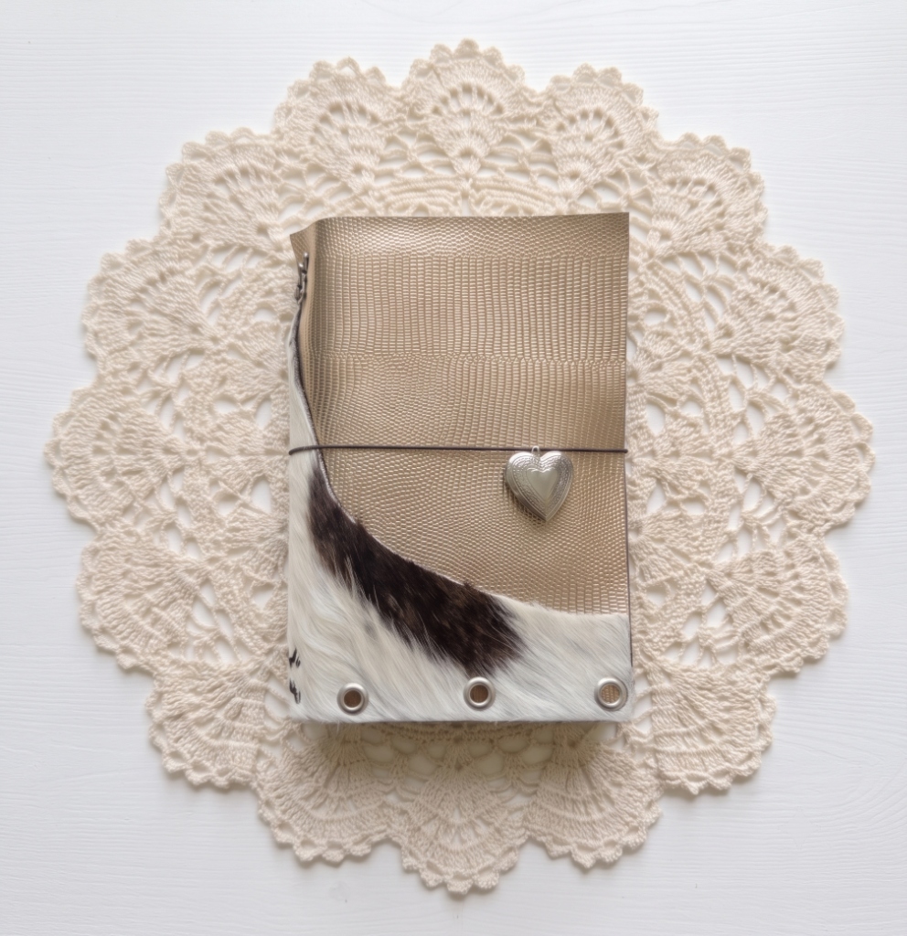 gold snake trifold with heart locket