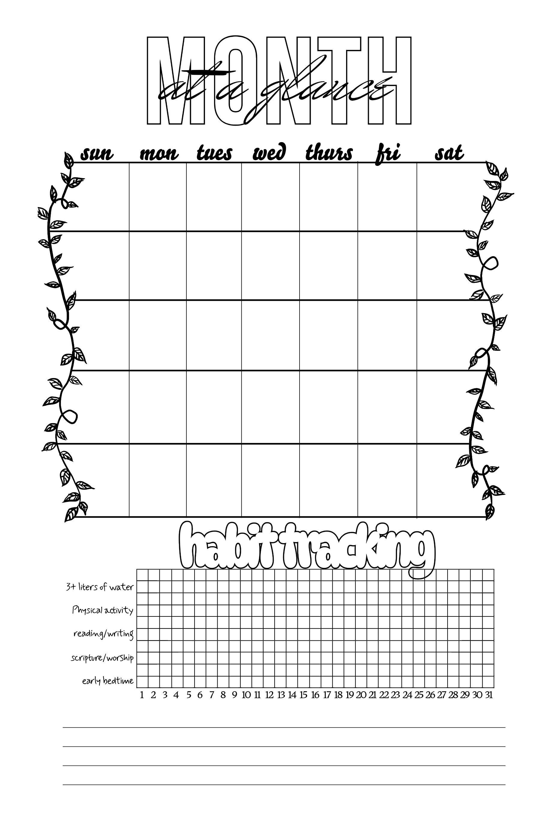 Month at a Glance